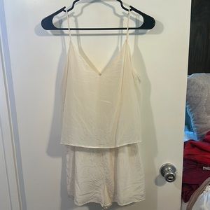 Lavender Brown White Romper